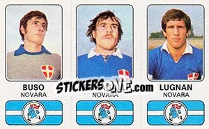 Sticker Sergio Buso / Eugenio Fumagalli / Marzio Lugnan - Calciatori 1976-1977 n. 414 - Panini