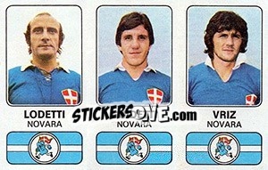 Sticker Giovanni Lodetti / Giancarlo Guidetti / Sergio Vriz - Calciatori 1976-1977 n. 416 - Panini