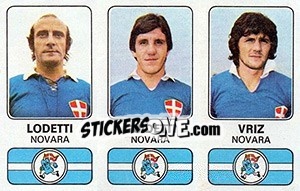 Sticker Giovanni Lodetti / Giancarlo Guidetti / Sergio Vriz - Calciatori 1976-1977 - Panini