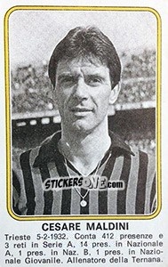 Sticker Cesare Maldini - Calciatori 1976-1977 - Panini