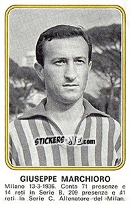 Sticker Giuseppe Marchioro - Calciatori 1976-1977 n. 420 - Panini