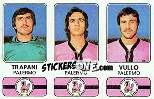 Sticker Antonio Trapani / Filippo Citterio / Salvatore Vullo - Calciatori 1976-1977 - Panini