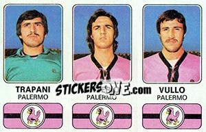 Sticker Antonio Trapani / Filippo Citterio / Salvatore Vullo - Calciatori 1976-1977 n. 454 - Panini