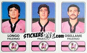 Cromo Gaetano Longo / Mauro Di Cicco / Carlo Osellame - Calciatori 1976-1977 - Panini