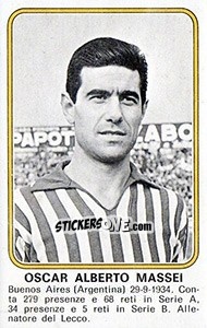 Sticker Oscar Alberto Massei - Calciatori 1976-1977 n. 460 - Panini