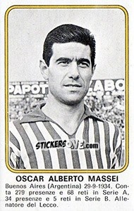 Figurina Oscar Alberto Massei - Calciatori 1976-1977 - Panini