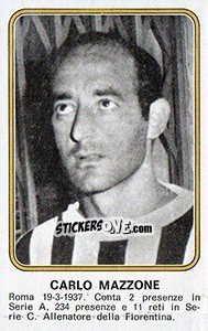 Cromo Carlo Mazzone - Calciatori 1976-1977 - Panini