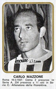 Sticker Carlo Mazzone - Calciatori 1976-1977 n. 461 - Panini