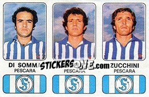 Sticker Salvatore Di Somma / Giuliano Andreuzza / Vincenzo Zucchini - Calciatori 1976-1977 n. 465 - Panini