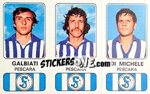 Cromo Roberto Galbiati / Bruno Nobili / Bartolomeo Di Michele - Calciatori 1976-1977 - Panini