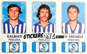 Sticker Roberto Galbiati / Bruno Nobili / Bartolomeo Di Michele - Calciatori 1976-1977 n. 466 - Panini