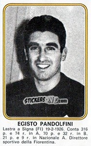 Sticker Egisto Pandolfini - Calciatori 1976-1977 - Panini