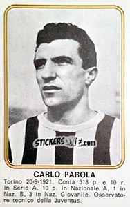 Sticker Carlo Parola - Calciatori 1976-1977 - Panini