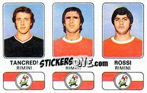 Sticker Franco Tancredi / Alfiero Agostinelli / Giampaolo Rossi - Calciatori 1976-1977 n. 474 - Panini
