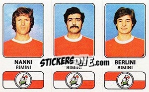 Cromo Franco Nanni / Giancarlo Raffaeli / Walter Berlini - Calciatori 1976-1977 - Panini