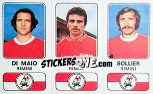 Sticker Domenico Di Maio / Mario Russo / Paolo Sollier - Calciatori 1976-1977 n. 476 - Panini