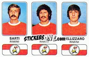 Cromo Gianfranco Sarti / Gianfranco Romano / Sergio Pellizzaro - Calciatori 1976-1977 - Panini