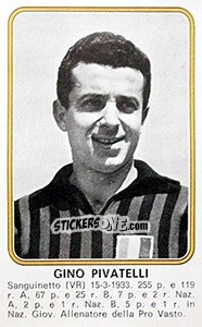 Cromo Gino Pivatelli - Calciatori 1976-1977 n. 480 - Panini