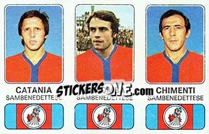 Sticker Otello Catania / Franco Colomba / Francesco Chimenti - Calciatori 1976-1977 n. 486 - Panini