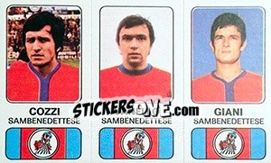 Figurina Glauco Cozzi / Sandro Vanello / Pierluigi Giani - Calciatori 1976-1977 - Panini