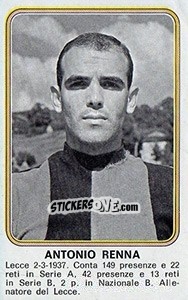 Sticker Antonio Renna - Calciatori 1976-1977 - Panini