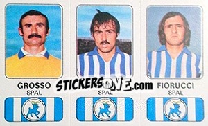 Sticker Leonardo Grosso / Roberto Prini / Silvano Fiorucci - Calciatori 1976-1977 n. 494 - Panini