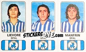 Cromo Franco Lievore / Massimo Tassara / Tiziano Manfrin - Calciatori 1976-1977 - Panini