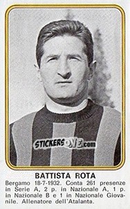 Sticker Battista Rota - Calciatori 1976-1977 n. 500 - Panini