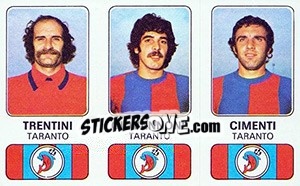 Figurina Raffaele Trentini / Sergio Giovannone / Rodolfo Cimenti - Calciatori 1976-1977 - Panini
