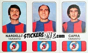 Sticker Giorgio Nardello / Ubaldo Spanio / Adriano Capra - Calciatori 1976-1977 - Panini