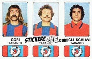 Sticker Graziano Gori / Erasmo Iacovone / Gianfranco Degli Schiavi - Calciatori 1976-1977 n. 507 - Panini