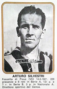 Cromo Arturo Silvestri - Calciatori 1976-1977 - Panini