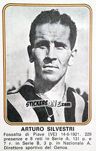 Sticker Arturo Silvestri - Calciatori 1976-1977 n. 509 - Panini