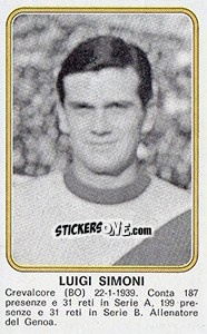 Figurina Luigi Simoni - Calciatori 1976-1977 - Panini