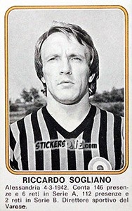 Sticker Riccardo Sogliano - Calciatori 1976-1977 - Panini