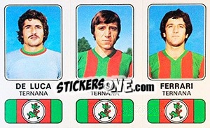 Sticker Graziano De Luca / Angelino Rosa / Danilo Ferrari - Calciatori 1976-1977 - Panini