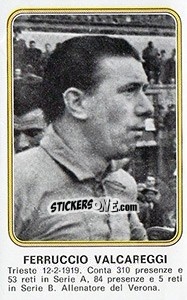 Cromo Ferruccio Valcareggi - Calciatori 1976-1977 - Panini