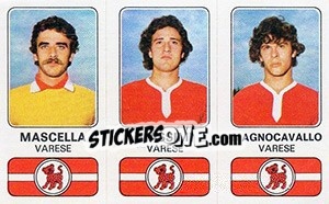 Sticker Poerio Mascella / Fabio Massimi / Giorgio Magnocavallo - Calciatori 1976-1977 n. 524 - Panini