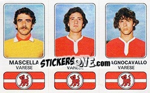 Cromo Poerio Mascella / Fabio Massimi / Giorgio Magnocavallo - Calciatori 1976-1977 - Panini