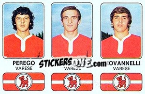 Sticker Antonio Perego / Moreno Ferrario / Maurizio Giovanelli - Calciatori 1976-1977 - Panini