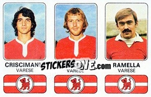 Sticker Antonino Criscimanni / Claudio Ciceri / Ernestino Ramella - Calciatori 1976-1977 n. 526 - Panini