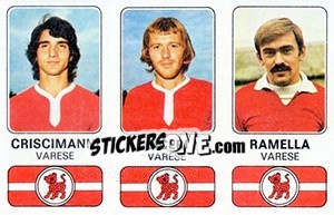 Sticker Antonino Criscimanni / Claudio Ciceri / Ernestino Ramella - Calciatori 1976-1977 - Panini