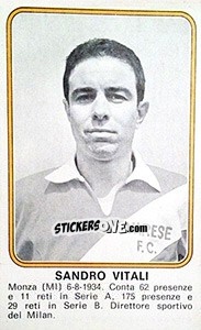 Figurina Sandro Vitali - Calciatori 1976-1977 - Panini