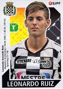 Sticker Leonardo Ruiz - Futebol 2017-2018 - Panini