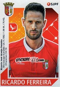 Sticker Ricardo Ferreira - Futebol 2017-2018 - Panini