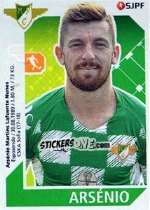 Sticker Arsénio - Futebol 2017-2018 n. 185 - Panini
