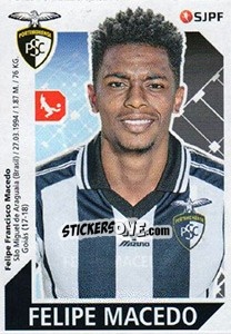 Sticker Felipe Macedo - Futebol 2017-2018 n. 211 - Panini
