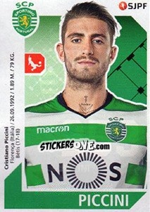 Sticker Cristiano Piccini - Futebol 2017-2018 n. 259 - Panini