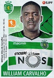 Cromo William Carvalho - Futebol 2017-2018 - Panini