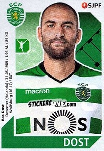 Sticker Bas Dost - Futebol 2017-2018 - Panini